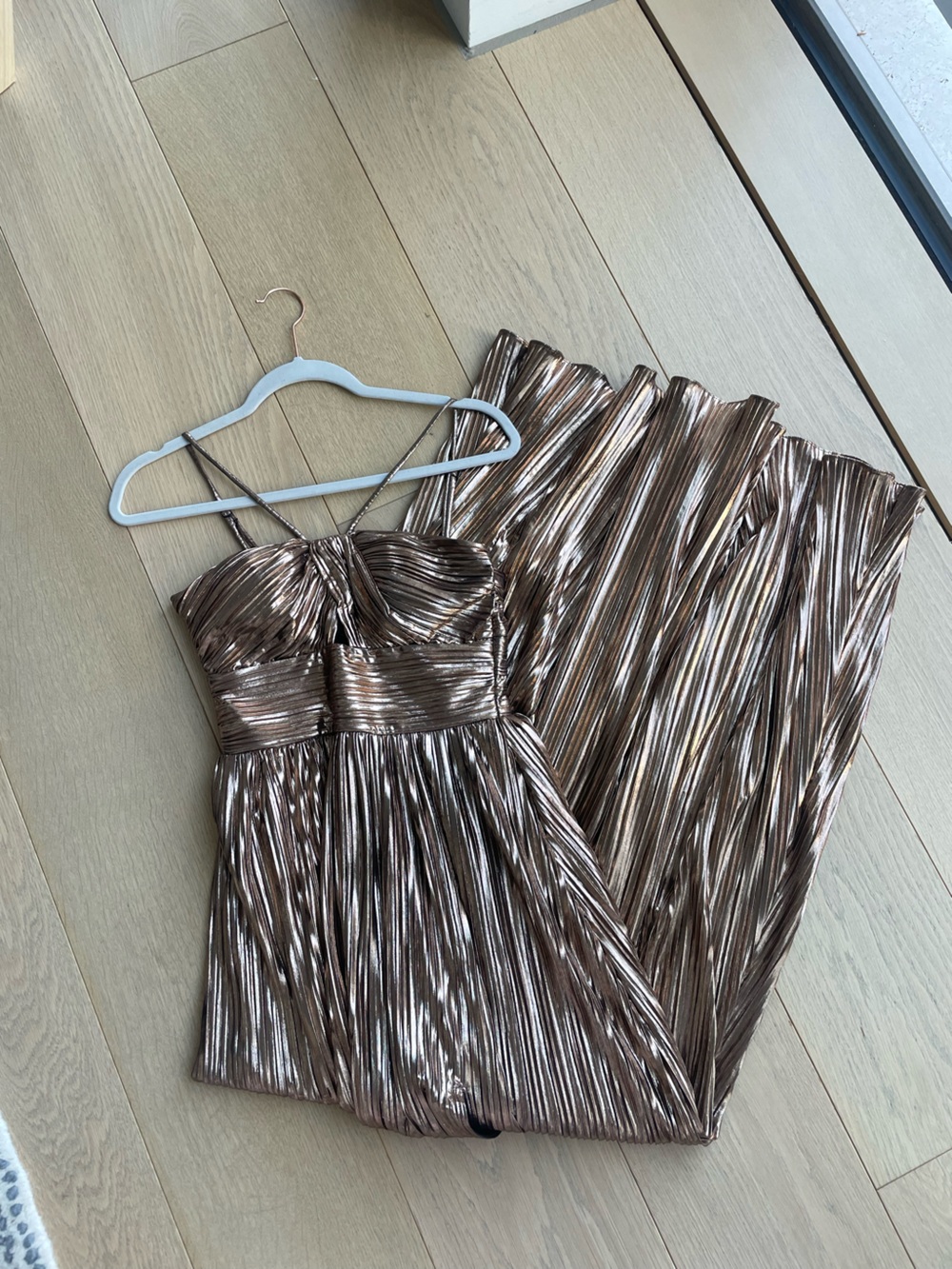 Metallic Maxi Dress - Black Tie wedding guest dress